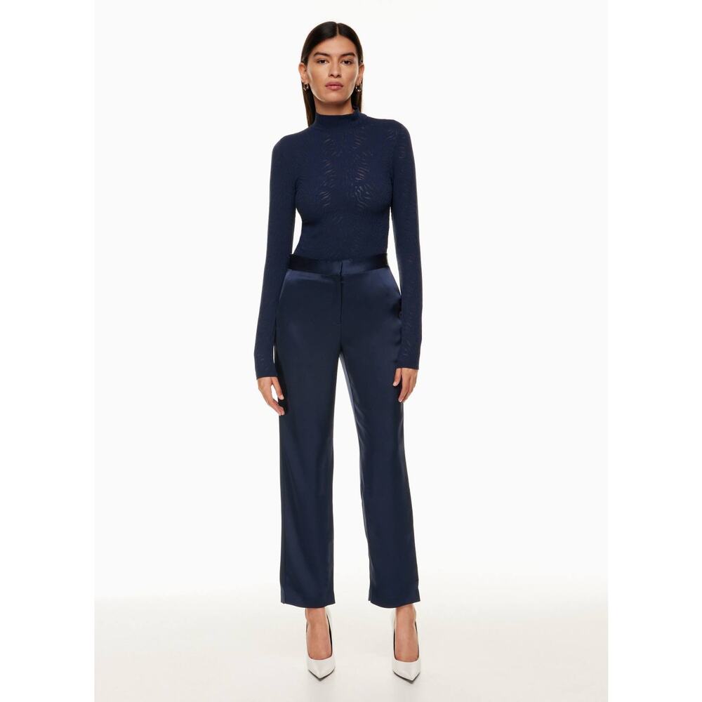Aritzia Navy Straight Leg Pants